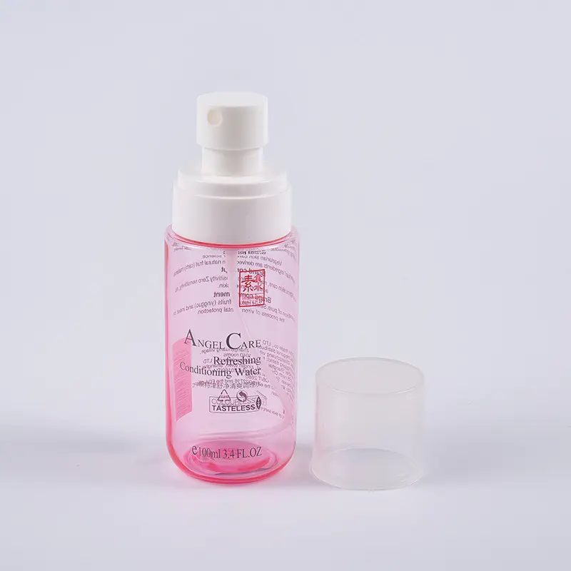 100 ml transparente rosafarbene Gesichtstonerflaschen