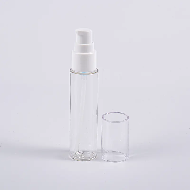 Auf Reisen verwenden Sie eine 20 ml, 30 ml, 40 ml schlanke PETG-Lotionsflasche mit Pumpe Auf Reisen verwenden Sie eine 20 ml, 30 ml, 40 ml schlanke PETG-Lotionsflasche mit Pumpe