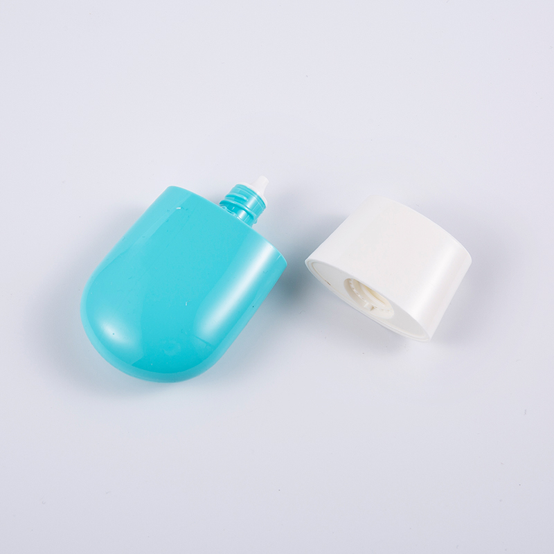 Umweltfreundliche Reise-Essential-30-ml- und 50-ml-Premium-Sonnenschutzflasche aus blauem PE