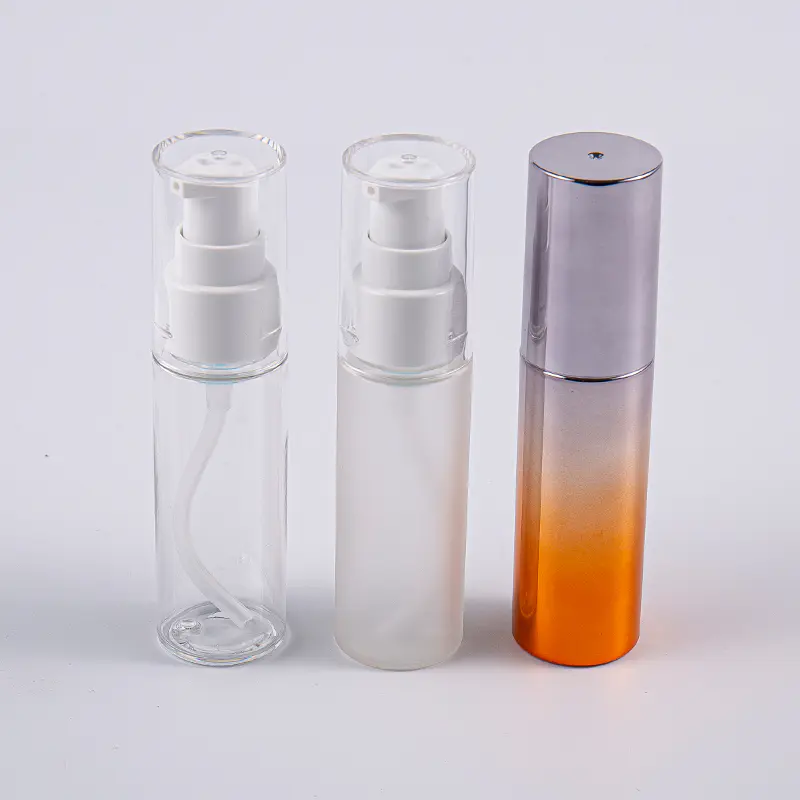 Verschiedene Farben, runde Form, 30 ml, PETG-Lotionflasche mit Pumpe für unterwegs