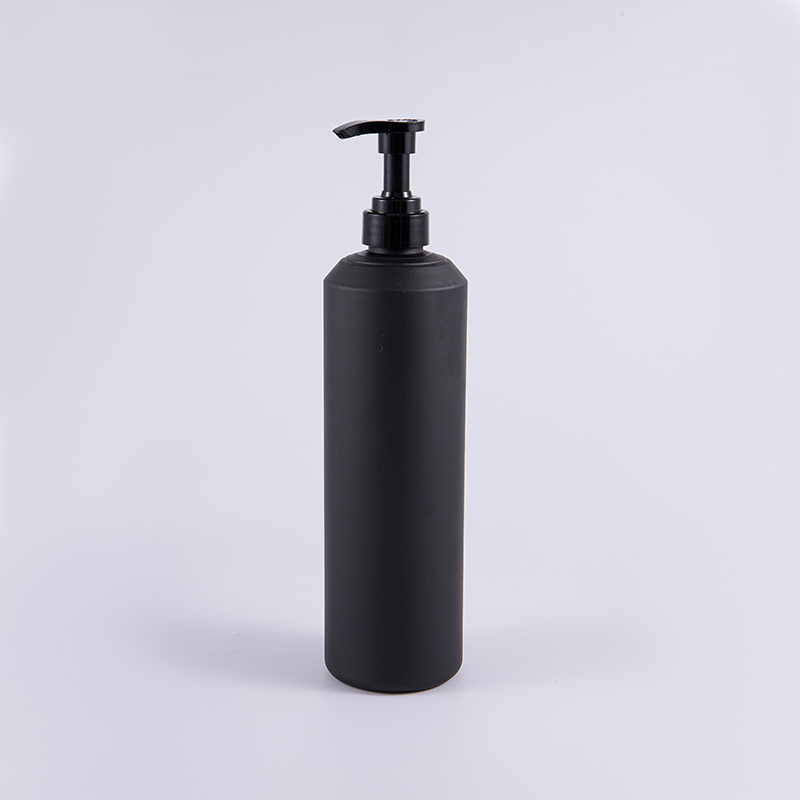 Weiße und schwarze weiche, runde, große 1000-ml-PE-Reinigungspumpflasche