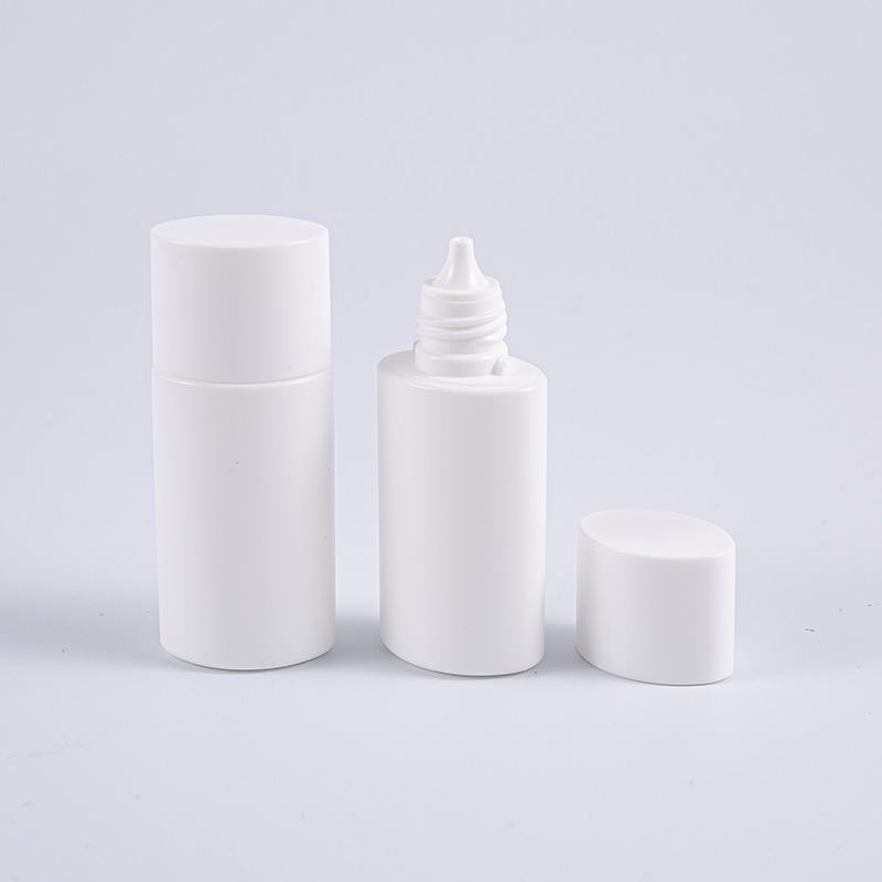 Ovale weiße 15-ml-PE-Sonnenschutzflasche 