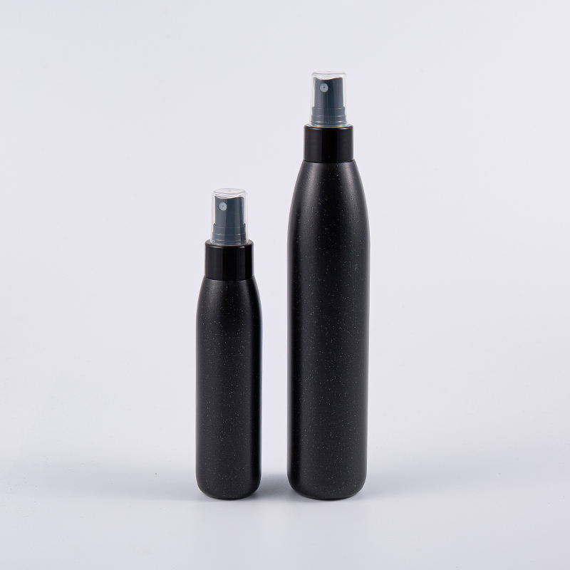 100 ml und 250 ml PE-Flasche – Schwarz mit perlmuttfarbenem Kunststoff-Pumpspender
