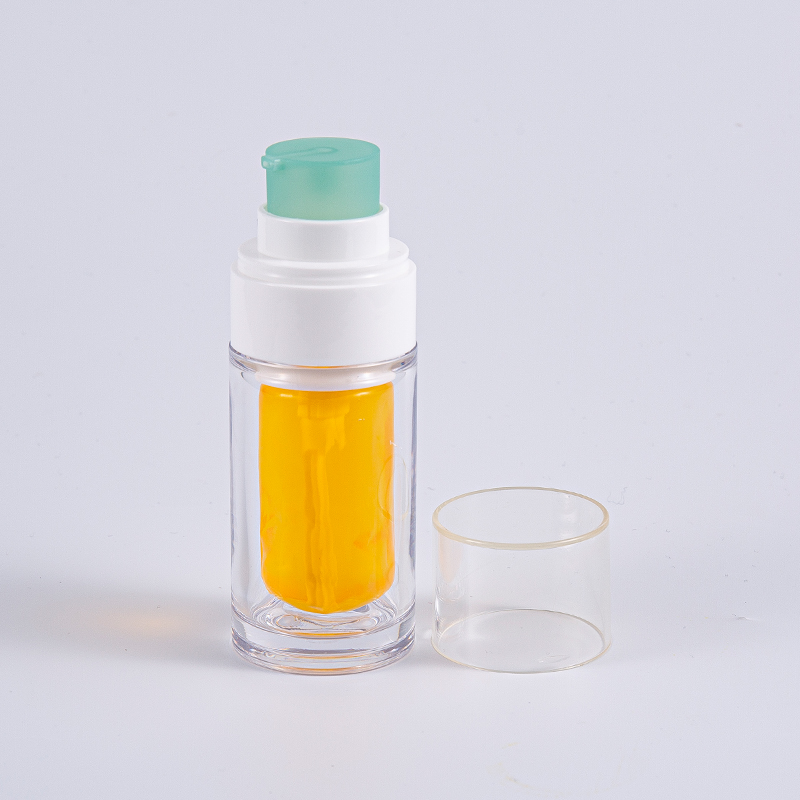 Klare PETG-Flasche mit mehrschichtigem Verbund-Innenbeutel, 30 ml, 50 ml Vakuumflasche mit Pumpe