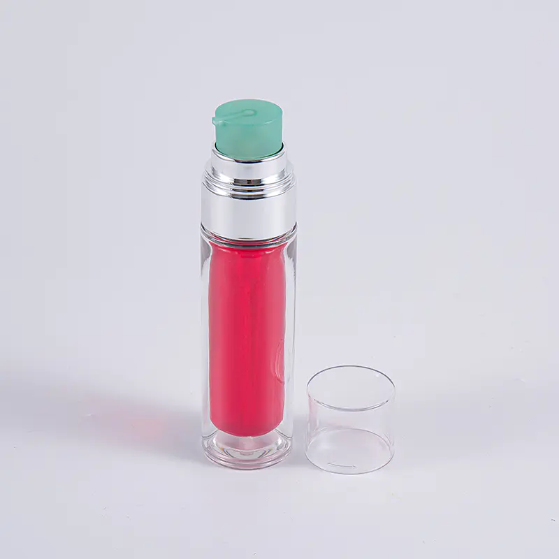 Klare PETG-Flasche mit mehrschichtigem Verbund-Innenbeutel, 30 ml, 50 ml Vakuumflasche mit Pumpe