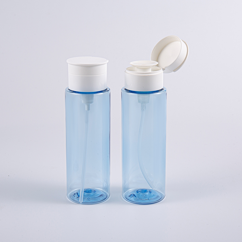 200 ml transparente blaue Make-up-Entfernerflaschen