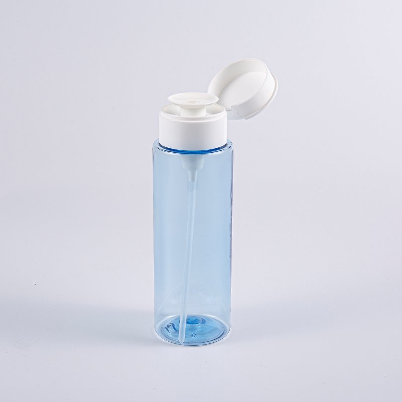 200 ml transparente blaue Make-up-Entfernerflaschen