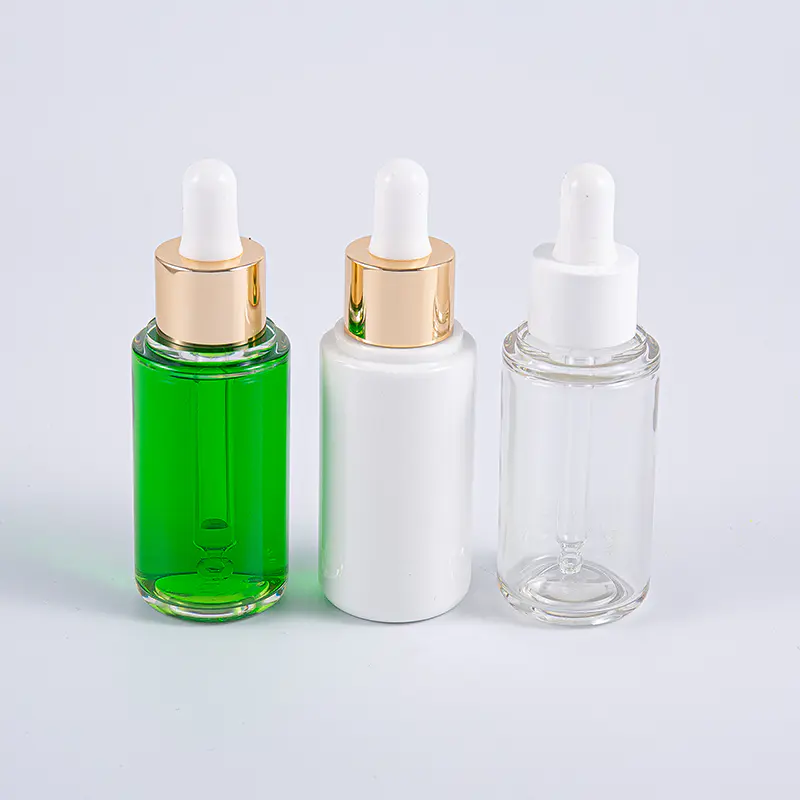 Hochwertige, runde 35-ml-Lotionsflasche mit Aluminiumpumpe für unterwegs