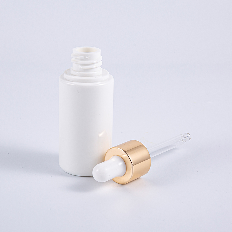 Hochwertige, runde 35-ml-Lotionsflasche mit Aluminiumpumpe für unterwegs
