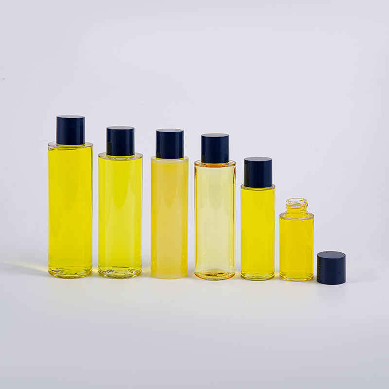 50 ml, 100 ml, 120 ml, 130 ml, 170 ml, 200 ml runde PETG-Lotionsflasche mit rundem Schraubverschluss und kleinen Einsätzen